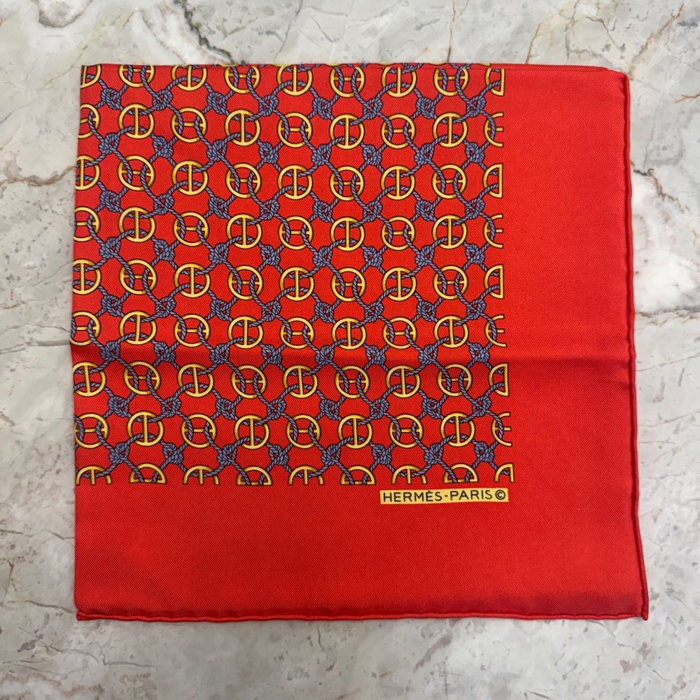 Hermès Paris Silk Pocket Square